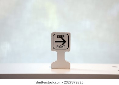 Keep Right sign symbol driving transportation background