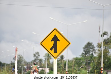 Keep Right Sign Traffic Signon The Road