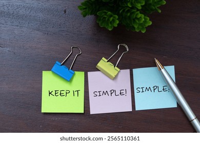 Keep it simple repetitive text on sticky note