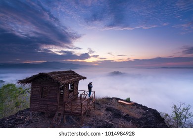 Pemandangan Matahari Terbit Di Pegunungan - Paimin Gambar