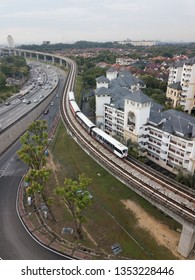 Kelana Jaya, Malaysia. Jan 04 2019. Light Rail Transit (LRT) Of The LRT Kelana Jaya Line. Formerly Known As The LRT Putra.