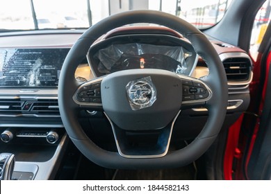 Kelantan, Malaysia - 30 October 2020: A Photograph Of Brand New 2020 Proton X50 Interior.