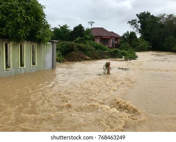 Kelantan, Malaysia, November 2017 - Flood in Kelantan, Malaysia due to heavy rains and poor drainage system.