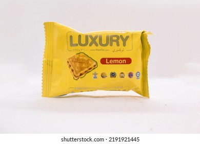 Kelantan,kota Bharu,malaysia,20 August 2022:lemon Flavored Cookies And Luxury Brand