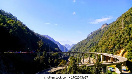 Kelok 9 Flyover In Valley Landscape