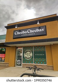 Kelowna, British Columbia, Canada- June 12, 2021: A Photo Of Famous And Legal Cheeba Cheebas Premium Cannabis Dispensary Store Front In South Rutland; An Attraction For Many In City