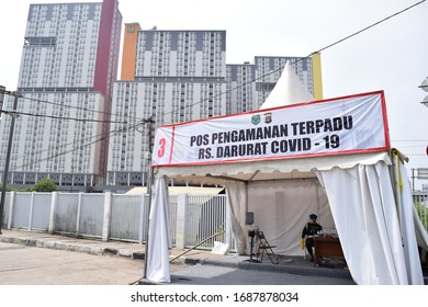 Kemayoran, Jakarta / Indonesia - Maret 29 2020 : Wisma Athlete Kemayoran Becomes COVID 19 Emergency Hospital In Indonesia