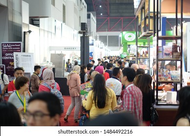 Kemayoran, Jakarta, Indonesia - November 21, 2018. SIAL Interfood, The Indonesian Food Innovation Exhibition Is An Event Of Innovative Product. Many Brands Show The Latest Food And Beverage Trends. 