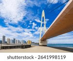 Kemi, Wakayama, Japan with the Sun Bridge connecting to Marina City.