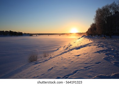 Kemijoki River In Finland