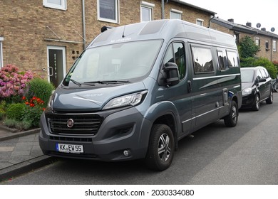 Kempen,Germany-August 19,2021:Fiat Ducato The Fourth Generation In Kempen, Is A Light Commercial Vehicle Officially Developed By Stellantis And Produced Since 2014