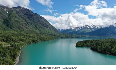 Kenai Lake Overview In Summer