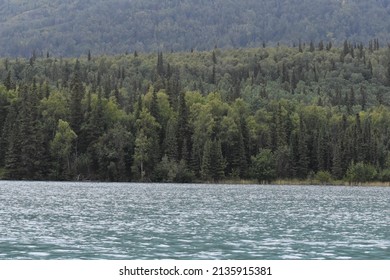 The Kenai River On A Cloudy Summer Day In Alaska