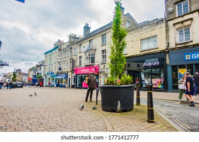 Kendal, Cumbria, UK July 4th 2020 : Stricklandgate On A Warm Cloudy Day In Summer