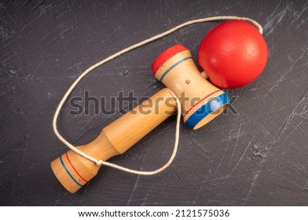 The kendama sword and ball is a traditional Japanese skill toy. 