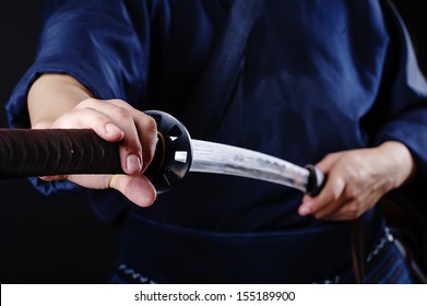 Kendo Fighter With Sword Detail