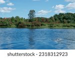 Kendrick pond in Cutler park reservation Needham MA USA