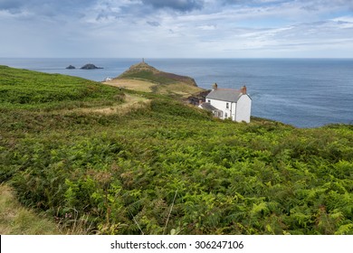 Kenidjack Nancherrow Valley In Cornwall England Uk. Looking Towards Cape Cornwall And The White House