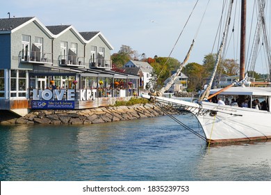 KENNEBUNKPORT, ME -10 OCT 2020- View of buildings in Kennebunkport, a coastal town in York County, Maine, United States, home of the Bush family.