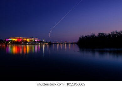 Kennedy Center Lights Up The Potomac River