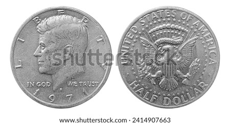 The Kennedy half-dollar is the largest U.S. currency. 1971. Philadelphia, Denver, and San Francisco