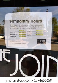 Kennesaw, GA / USA - April 13th 2020: The Joint Chiropractics Updates Store Hours Of Operation During Corona Virus Covid-19 Pandemic. 