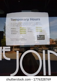 Kennesaw, GA / USA - April 13th 2020: The Joint Chiropractics updates store hours of operation during corona virus Covid-19 pandemic. 