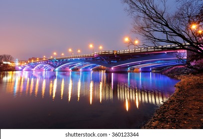 Kenneth F. Burns Memorial Bridge connecting Worcester and Shrewsbury, MA