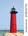 Kenosha North Pier Light (1906), Kenosha, Lake Michigan, Wisconsin, USA