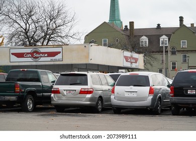 Kenosha, Wisconsin USA - November 12th, 2021: Car Source Rebuilt From The Riots Burning It Down Cause Of Jacob Blake Death.