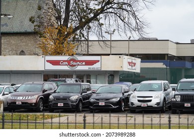 Kenosha, Wisconsin USA - November 12th, 2021: Car Source Rebuilt From The Riots Burning It Down Cause Of Jacob Blake Death.