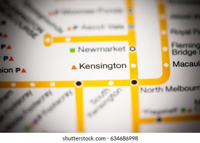 Kensington Station. Melbourne Metro Map.