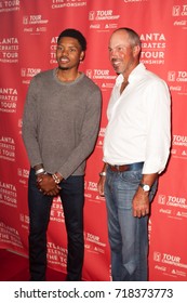 Kent Bazemore, Matt Kuchar, Chris Womack Attends The Atlanta Celebrates The 3rd Annual THE TOUR CHAMPIONSHIP On Sept. 18th, 2017 At The  College Football Hall Of Fame In Atlanta Georgia - USA