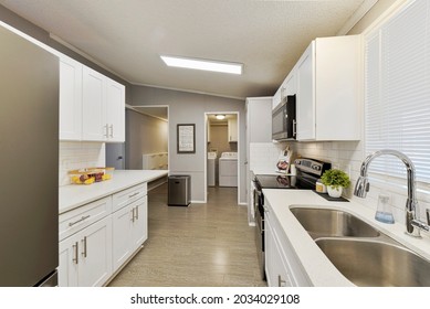 Kent, WA, USA - Aug. 4, 2021: Modern residential kitchen interior
