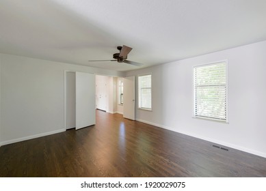 Kent, WA, USA - Aug. 7, 2020: Empty Residential Bedroom Interior