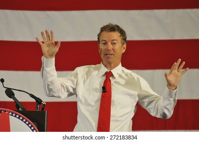 Kentucky Senator Rand Paul Speaks In Nashua, New Hampshire, USA, April 18, 2015.