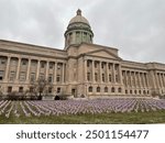 Kentucky State Capital Grounds with Flags