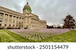 Kentucky State Capital Grounds with Flags