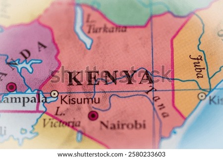 Kenya highlighted on a world map.