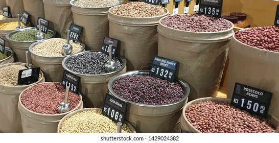 Kenyan Food Market With Nuts And Dried Fruit