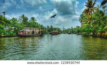 Kerala Backwaters at Alleppey on a Houseboat