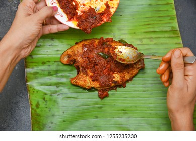 Kerala Fish Curry Karimeen Pollichathu Popular Stock Photo 1255235230 ...