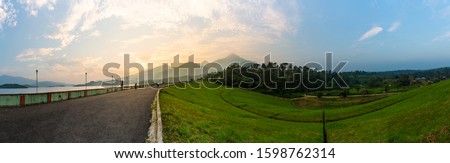 Kerala God's own Country Nature Scenery amazing nature panoramic view of Banasura Sagar Dam in Wayanad Largest earth dam in India best place to visit in kerala beautiful mountain sunset view