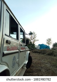 Kerala Police Jeep Patrolling On The Top Of The Hills. 22 Dec 2020; Wayanad, Kerala, India. 