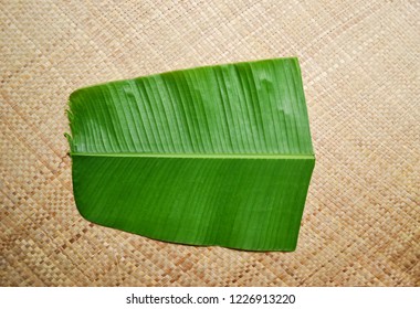 Kerala Sadya  South indian Vegetarian meal served in banana leaf, arial view, top view