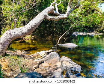 Kerala Tourism - Rocks In Lake At Kuruwa Island 