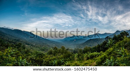 Kerala Travel and Tourism concept image Wayanad amazing nature beauty of God's own country, Beautiful mountain view and best place to visit in Kerala