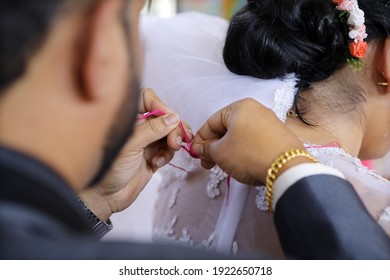 kerala Treditional wedding in Christian community close view off blessing and wedding moments