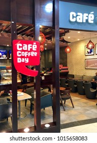 KERALA,INDIA - FEBRUARY 2, 2018: Cafe Coffee Day Outlet Popular Shop In A Supermarket In Kochi 