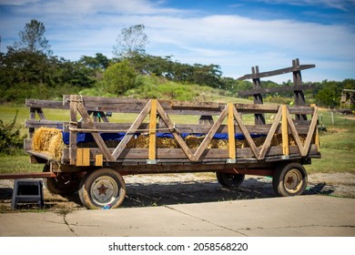 Kernersville North Carolina United States September 25 2021 A Fall Hay Ride On A Farm In Kernersville North Carolina